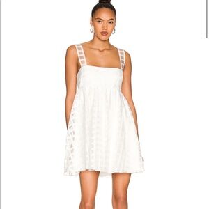 Amanda Uprichard white windowpane dress size M